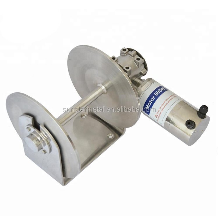 12v 1000w Electric Feel Free Boat Anchor Stainless Steel Drum Winch